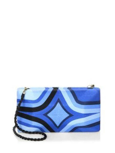 Beatriz Rainbow Large Convertible Clutch In Blue Multi