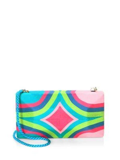 Beatriz Rainbow Large Convertible Clutch In Pink Multi