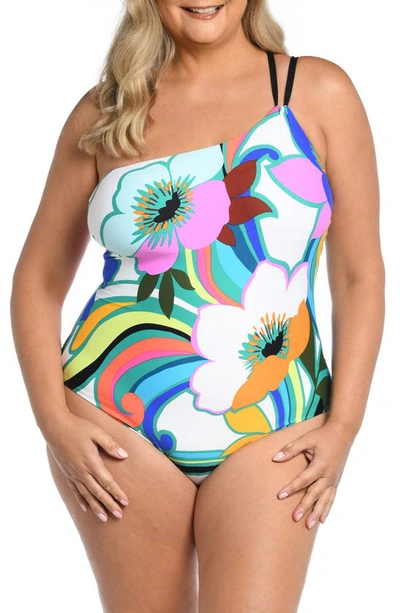 La Blanca Suncatcher One-shoulder One-piece Swimsuit In Multi