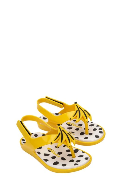 Melissa Kids' Girl's Sunny Grip-strap Thong Pvc Sandals, Baby/toddlers In Yellow