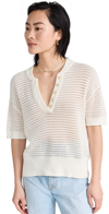 Varley Callie Open-knit Top In Egret