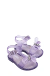 Melissa Kids' Girl's Bug Jelly Ankle-strap Sandals, Baby/toddlers In Lilac Glitter