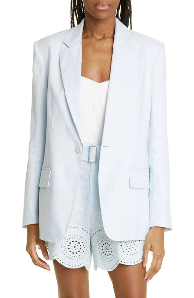 A.l.c Arlo Linen Tailored Jacket In Blue