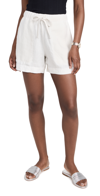 Vince Mid-waist Tie-front Pull-on Shorts In Off White