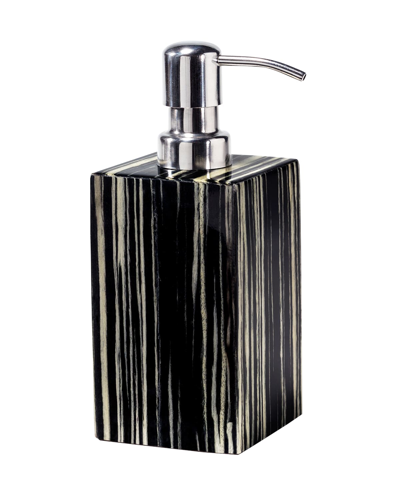 Ladorada Ebano Veneer Soap Dispenser In Black Multi
