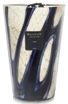 Baobab Collection Stones Lazuli Candle, 14" In Lazuli- Extra Large