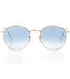 Ray Ban Ray-ban Unisex Gradient Round Sunglasses, 53mm In Gold