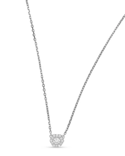 Frederic Sage 18k Firenze Ii Hexagon Diamond Pendant Necklace