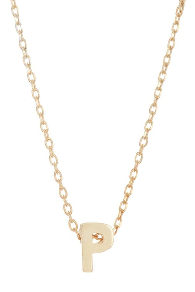 Adornia 14k Gold Plate Initial Necklace In Gold - P