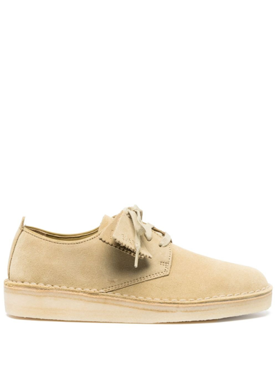 Clarks Neutral Coal London Suede Shoes In Neutrals