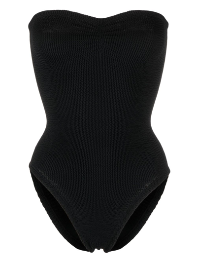 Hunza G Black Brooke Crinkle Swimsuit