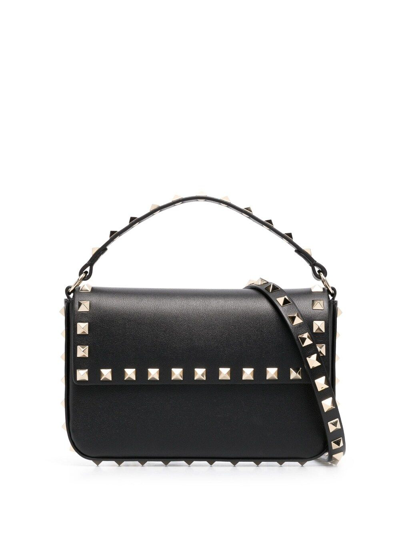 Valentino Garavani Black Rockstud-embellished Shoulder Bag