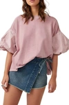Free People Blossom Tee In Mauve Zeph