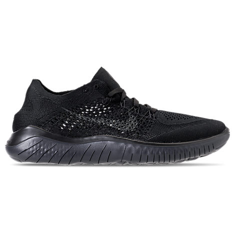 Nike Men's Free Run Flyknit 2018 Running Sneakers From Finish Line In Black  | ModeSens