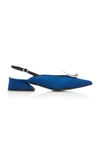 Yuul Yie Embellished Satin Slingbacks In Blue