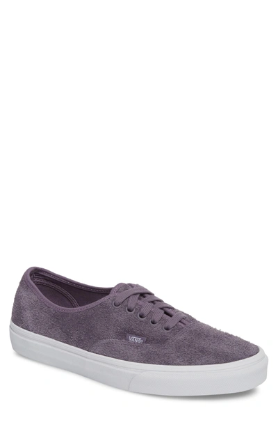 Vans Authentic Hairy Suede Low Top Sneaker In Purple Sage Leather