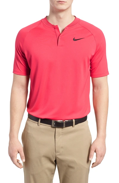 Nike Dry Momentum Golf Polo In Tropical Pink/ White | ModeSens