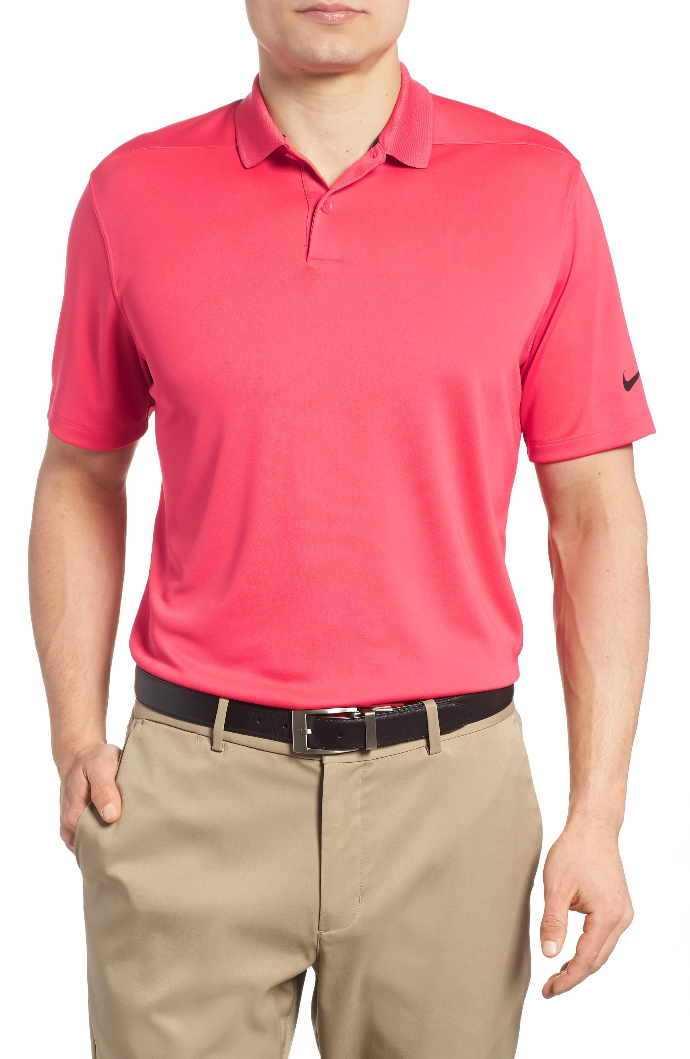 nike golf polo pink
