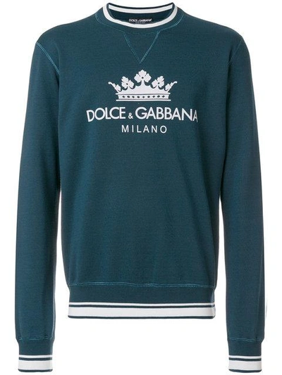 Dolce & Gabbana Crown Logo Sweatshirt In Multi