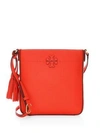 Tory Burch Mcgraw Leather Crossbody Tote - Red In Poppy Red