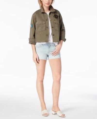 Joe's Marie Cropped Cotton Military Jacket In Earth Army