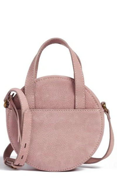Madewell Juno Circle Leather Crossbody Bag Purple In Antique