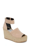 Dolce Vita Straw Wedge Espadrille Sandal In Blush