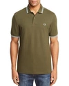 Fred Perry Twin Tipped Polo - Slim Fit In Dark Fern