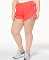 Nike Plus Size Tempo Dri-fit Track Shorts In Hot Punch/vast Grey