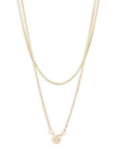 Eddie Borgo Crystal & Gold Double-strand Necklace In Yellow Gold