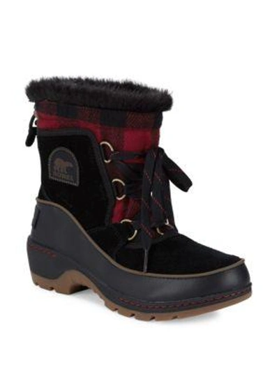 Sorel Faux Fur-lined Cold Weather Boots In Black
