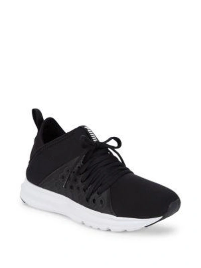 Puma Enzo Logo Lace-up Sneakers In Black