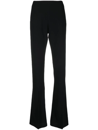 Amen High-waisted Flared Trousers In Black