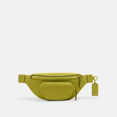 Coach Outlet Sprint Belt Bag 24 In Signature Leather In Green