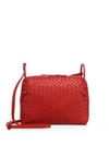 Bottega Veneta Nodhini Leather Crossbody Bag In China Red