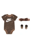 Nike Babies' Mini 3-piece Box Set In Archeo Brown