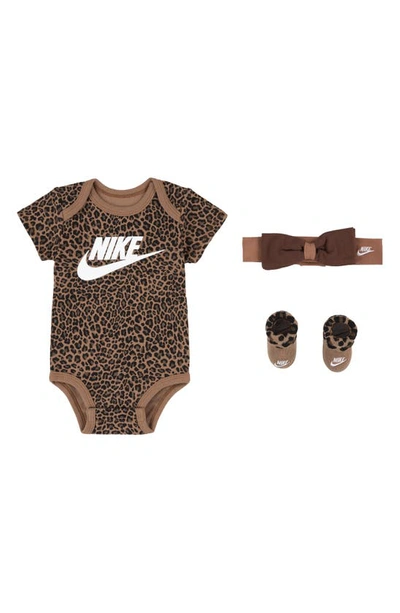 Nike Babies' Mini 3-piece Box Set In Archeo Brown