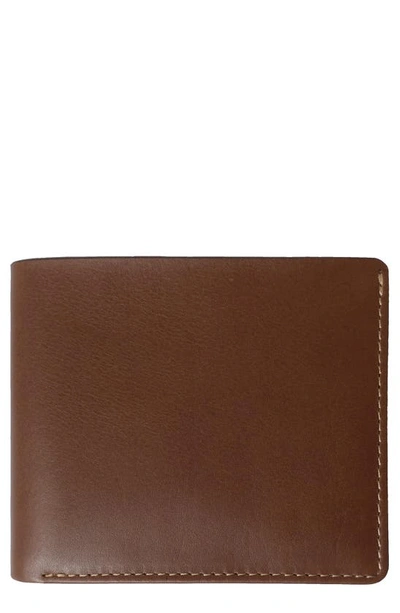 Boconi Leather Bifold Wallet In Cognac