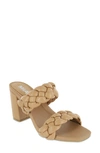 Mia Maine Braided Sandal In Latte