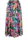 Kenzo Paisley Print Skirt In Multicolor