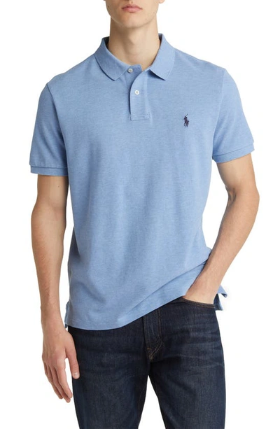 Polo Ralph Lauren Logo-embroidered Piqué Cotton Polo Shirt In Jamaica Heather