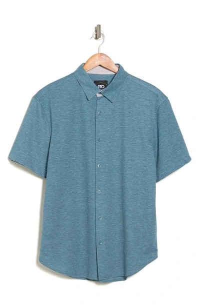 Pto Hamn Shores Short Sleeve Button-up Shirt In Blue