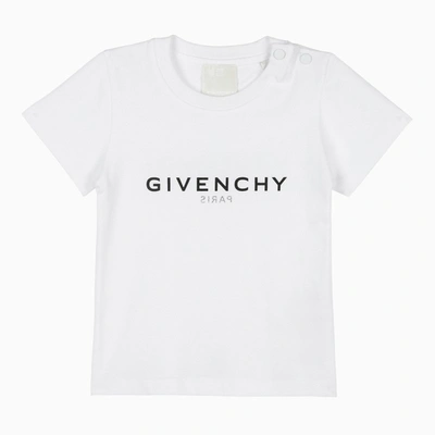 Givenchy Babies' Boys White Reverse Logo T-shirt