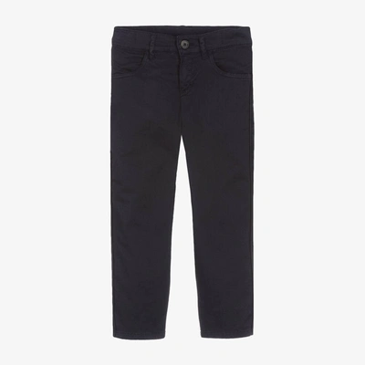 Tartine Et Chocolat Babies'  Boys Navy Blue Cotton Twill Pants