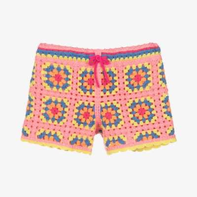 Marc Jacobs Teen Girls Pink Crochet Shorts In 44g Rose Candy