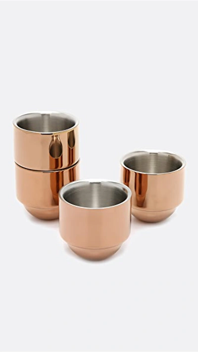 Tom Dixon Brew Espresso Cups In Copper