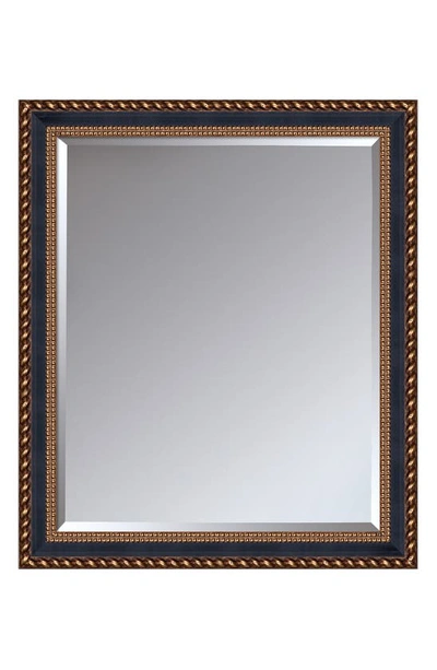 Overstock Art Verona Black And Gold Braid Framed Mirror In Multi