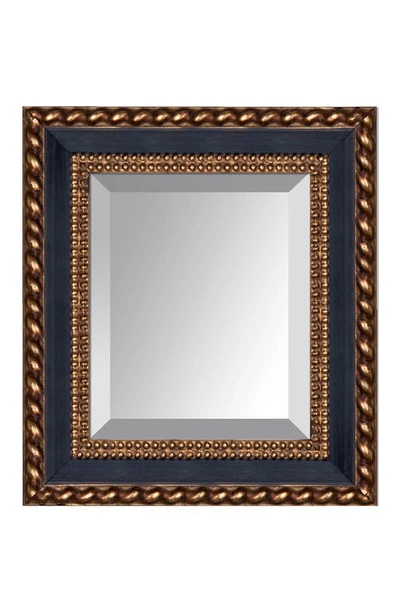 Overstock Art Verona Black And Gold Braid Framed Mirror In Multi