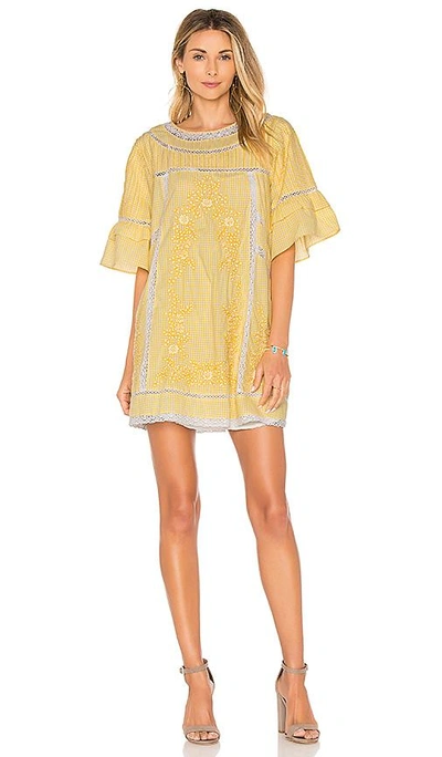 free people yellow dress Rendezvous Me Mini Dress