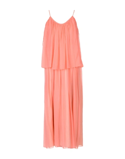 Elizabeth And James Long Dresses In Salmon Pink